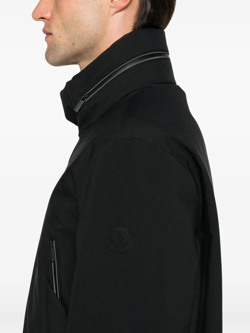 Moncler Gewatteerd jack met logopatch Zwart