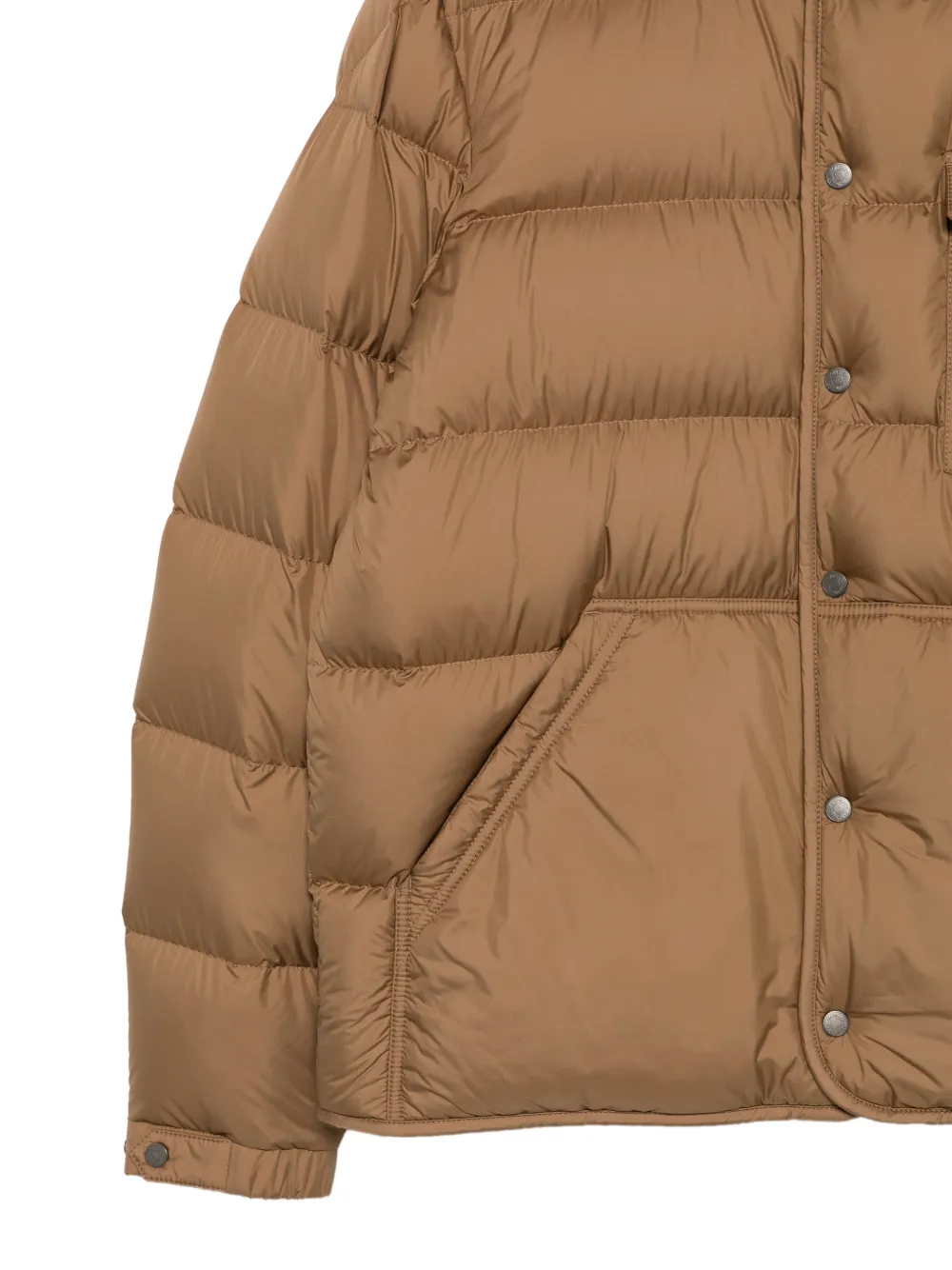 Moncler Tygid gewatteerd jack met capuchon Bruin