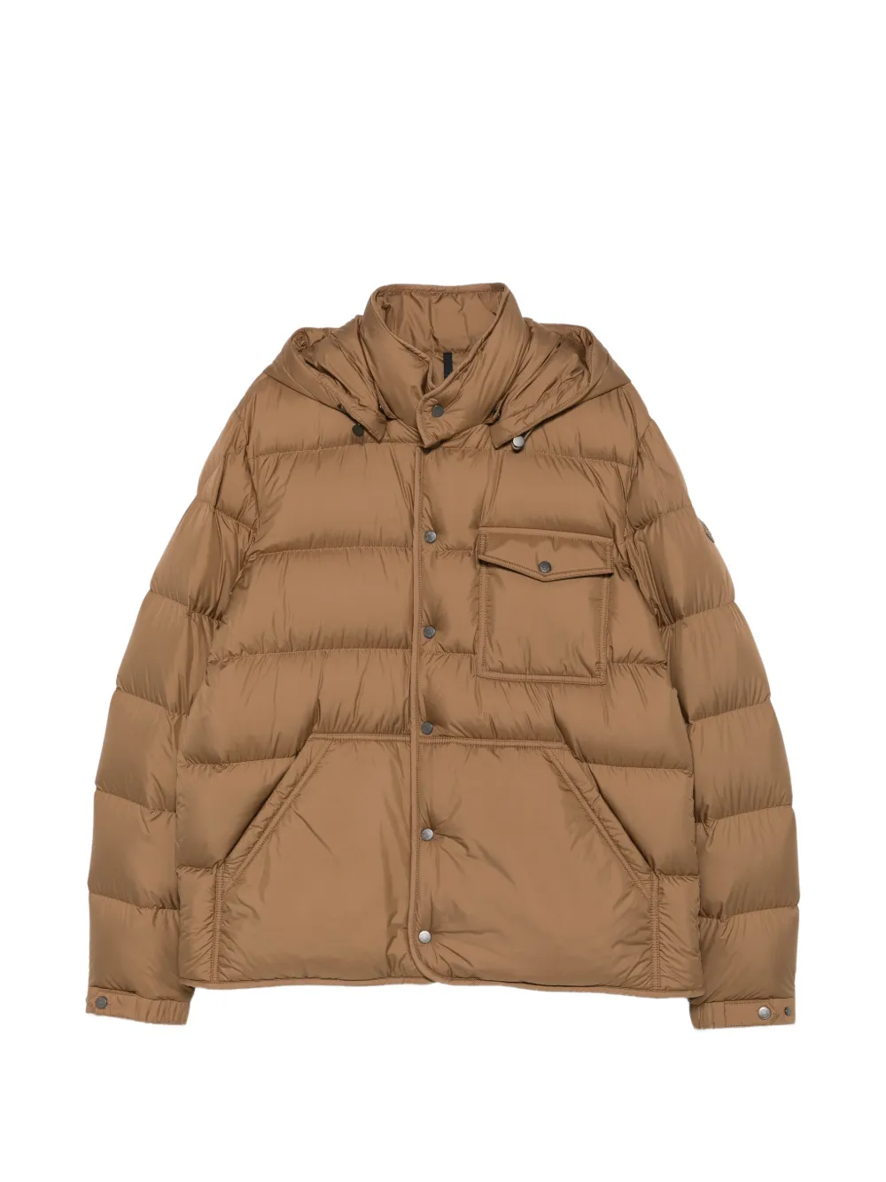 Moncler Tygid gewatteerd jack met capuchon Bruin