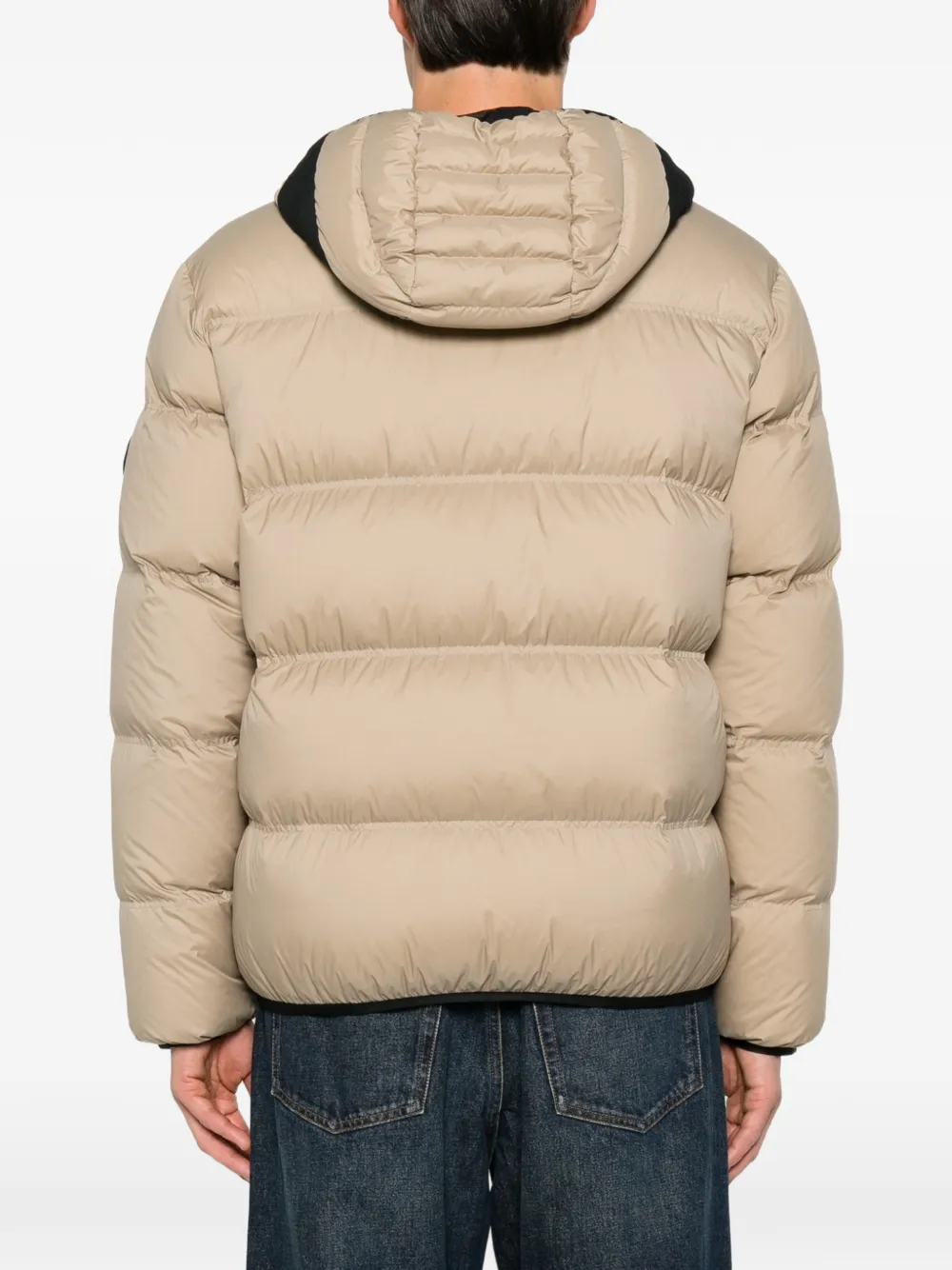 Moncler Gewatteerd jack met logopatch Beige