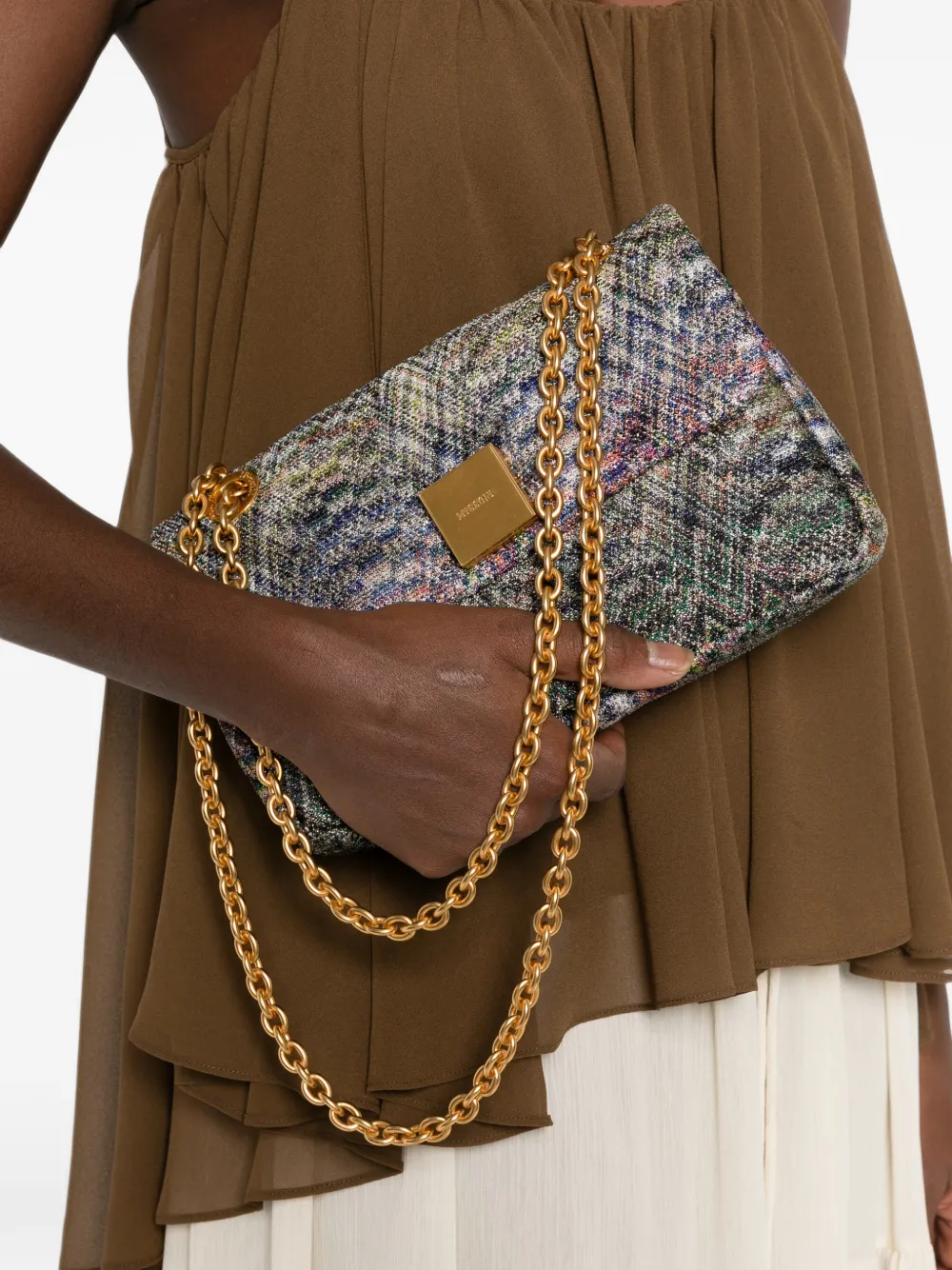 Missoni Stereo Flame schoudertas Beige