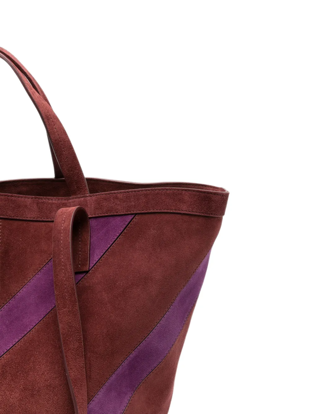 Missoni medium Trapezoid suede calfskin tote bag Rood