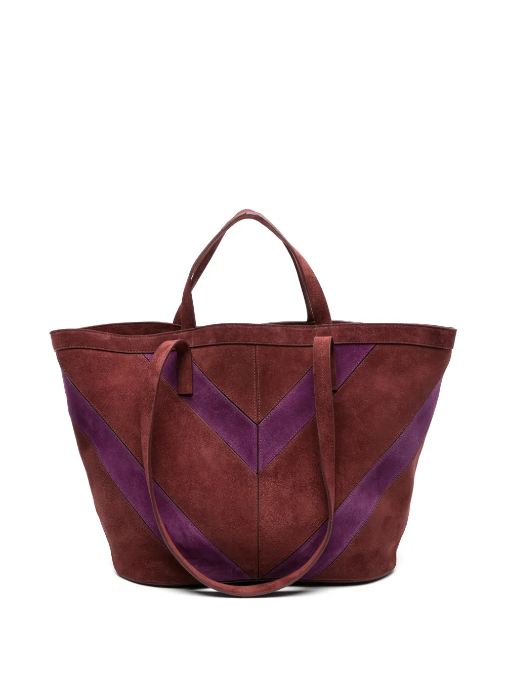 Missoni medium Trapezoid suede calfskin tote bag Rood