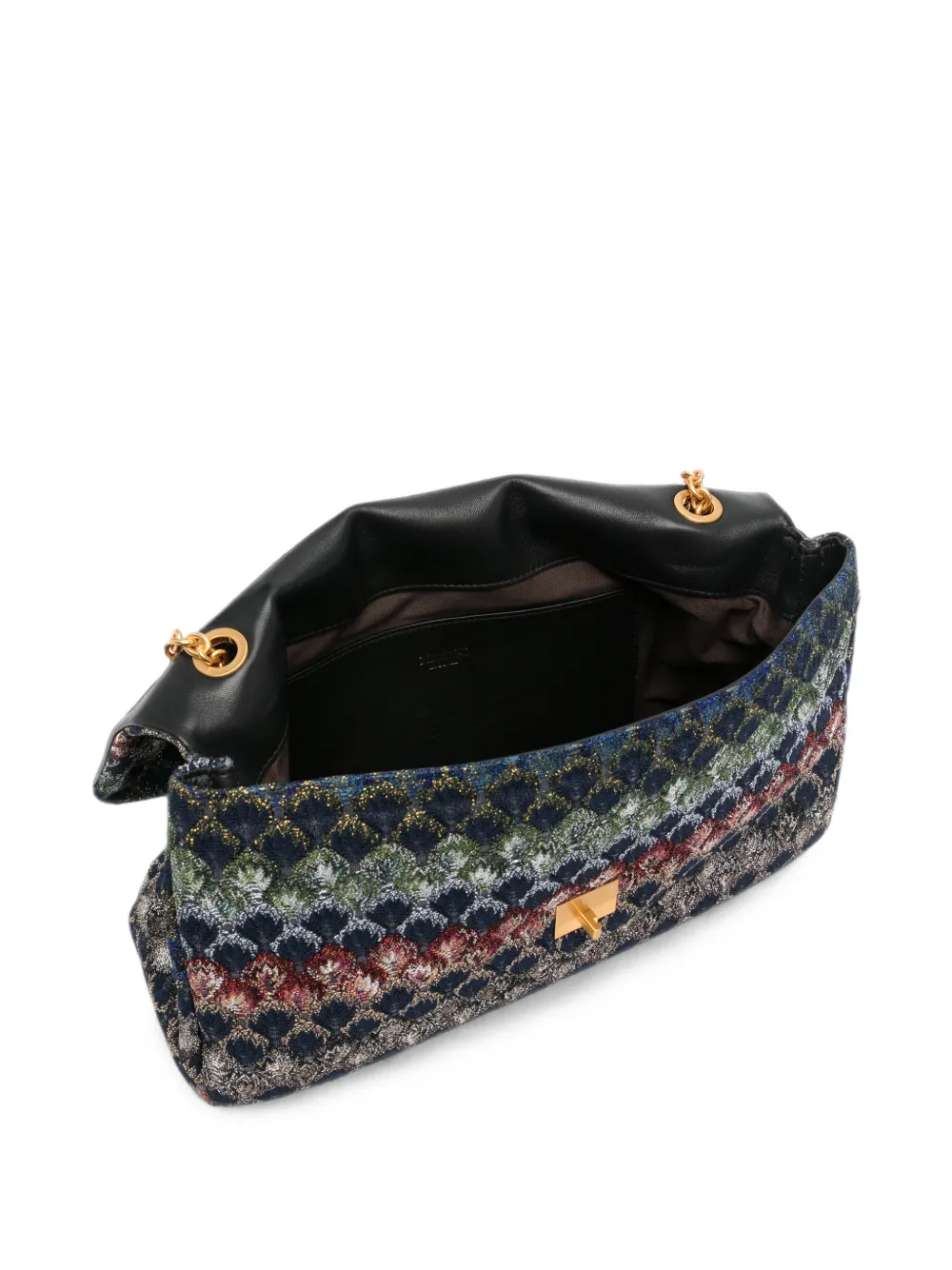 Missoni Mini-schoudertas met knopen en kant Blauw
