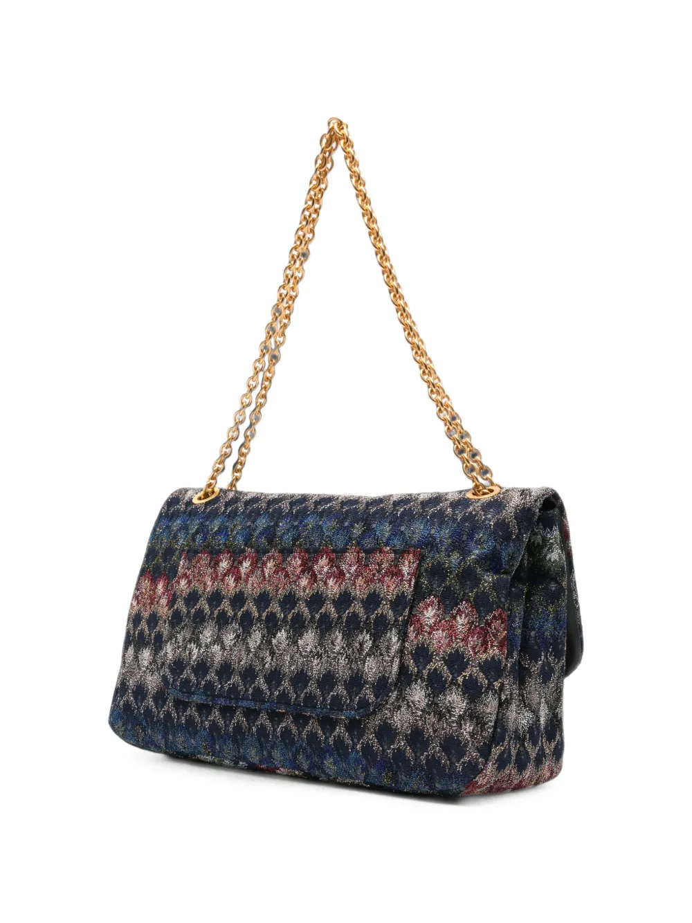 Missoni Mini-schoudertas met knopen en kant Blauw