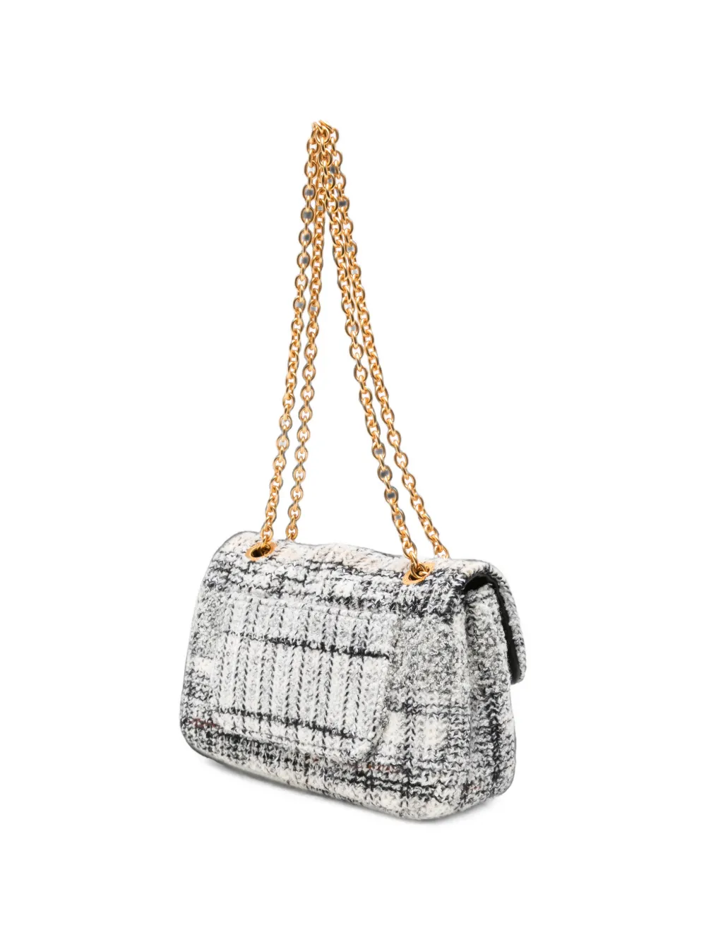 Missoni Caperdoni geruite gebreide schoudertas Wit