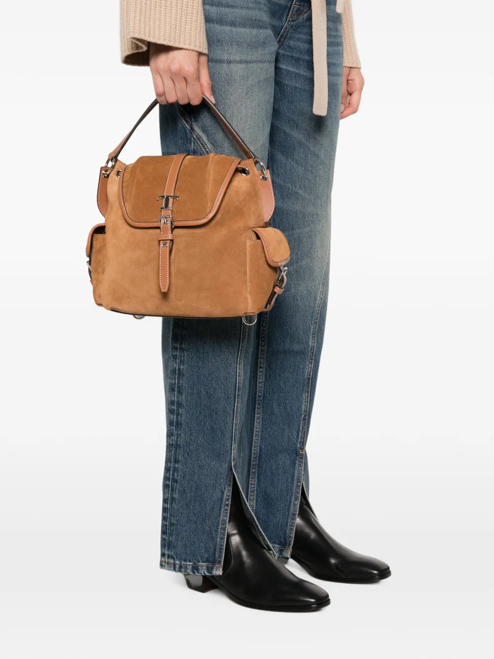 Tod's Suède mini-rugzak Bruin