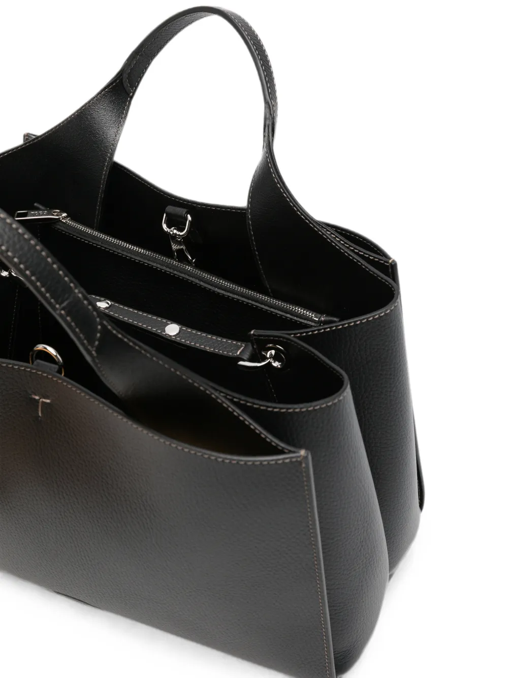 Tod's Hanging T leren shopper Zwart
