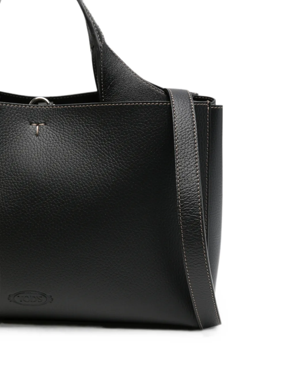 Tod's Hanging T leren shopper Zwart