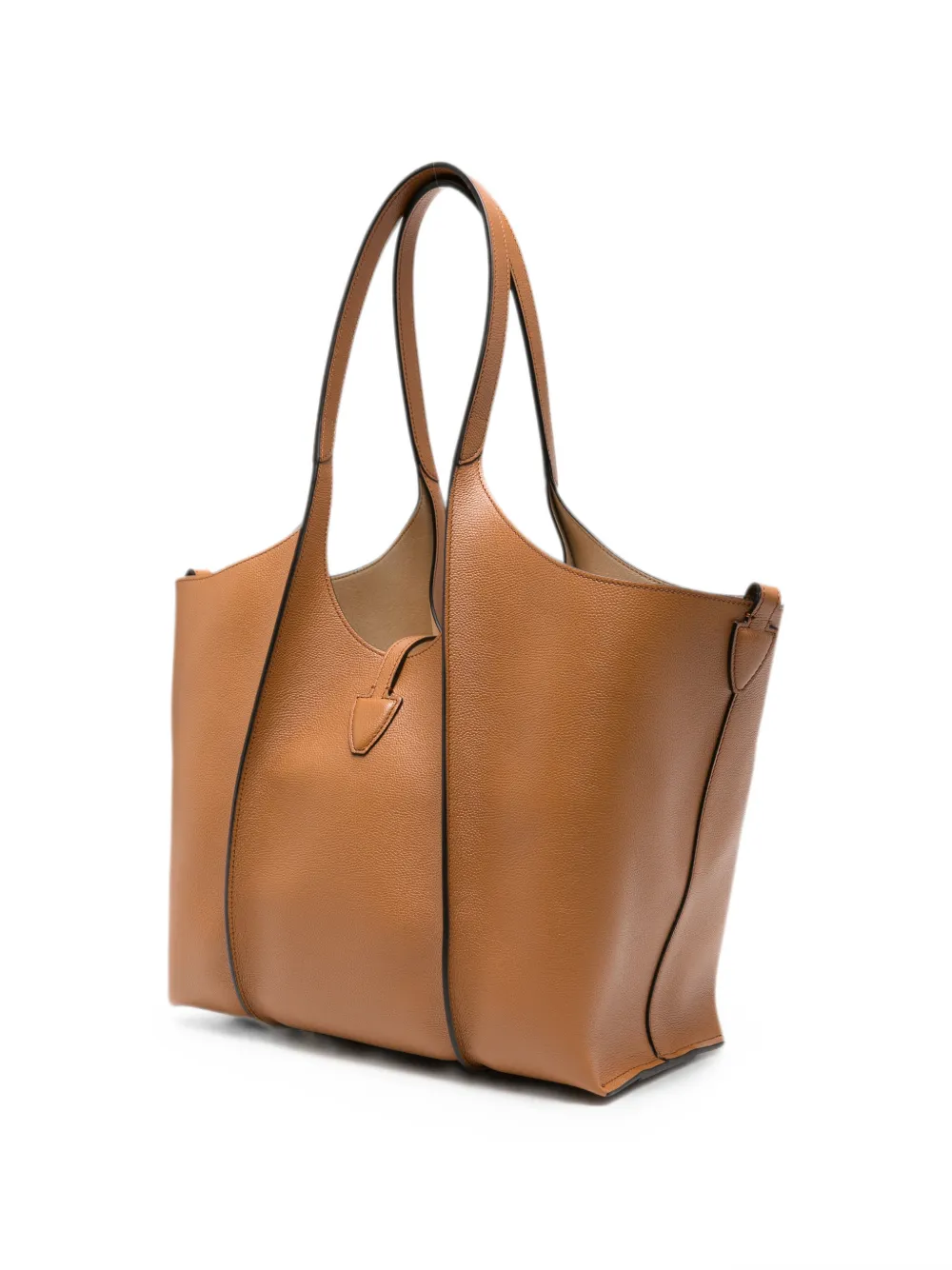 Tod's Kleine T Timeless leren shopper Bruin