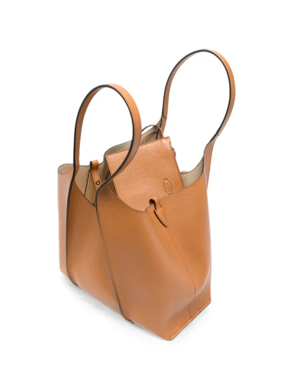 Tod's T Timeless レザーハンドバッグ | ブラウン | FARFETCH JP