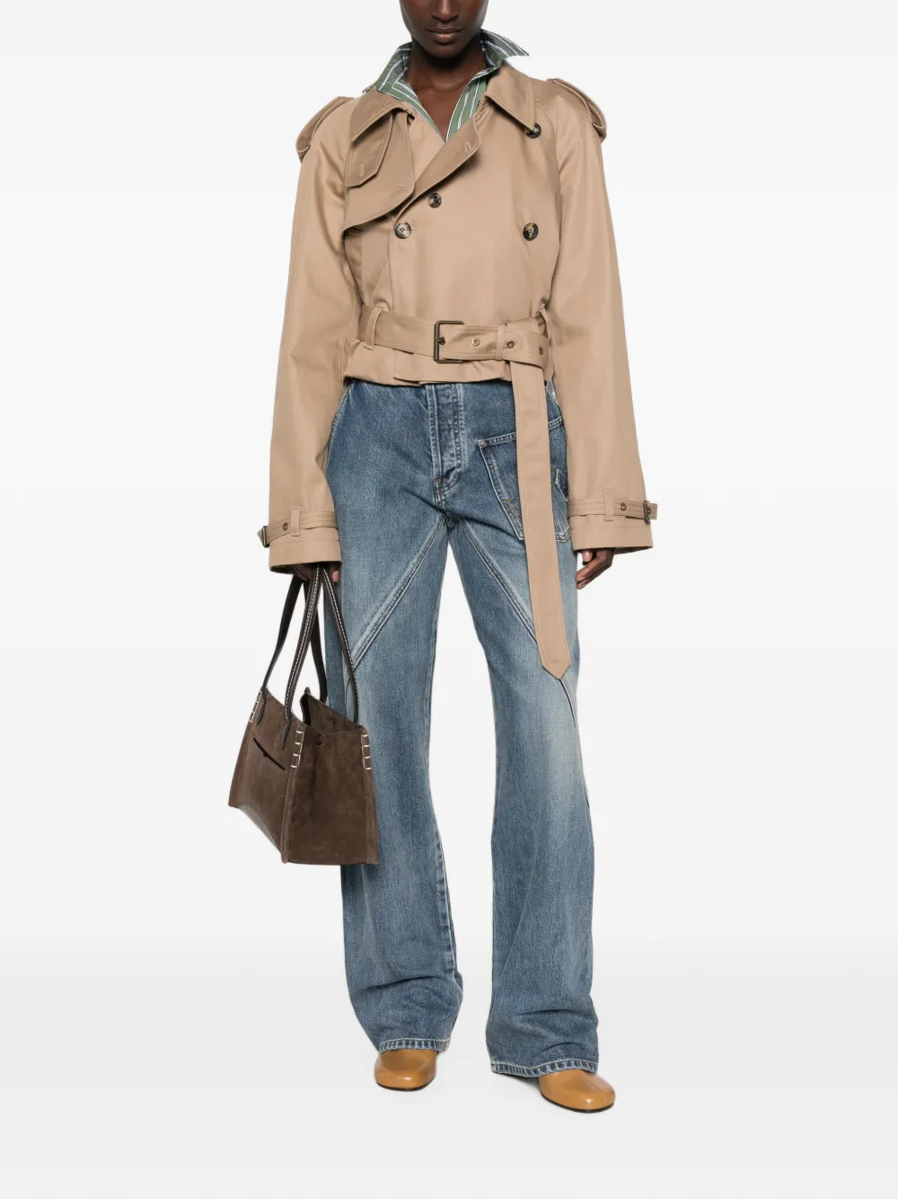 JW Anderson Jack met dubbele rij knopen Beige
