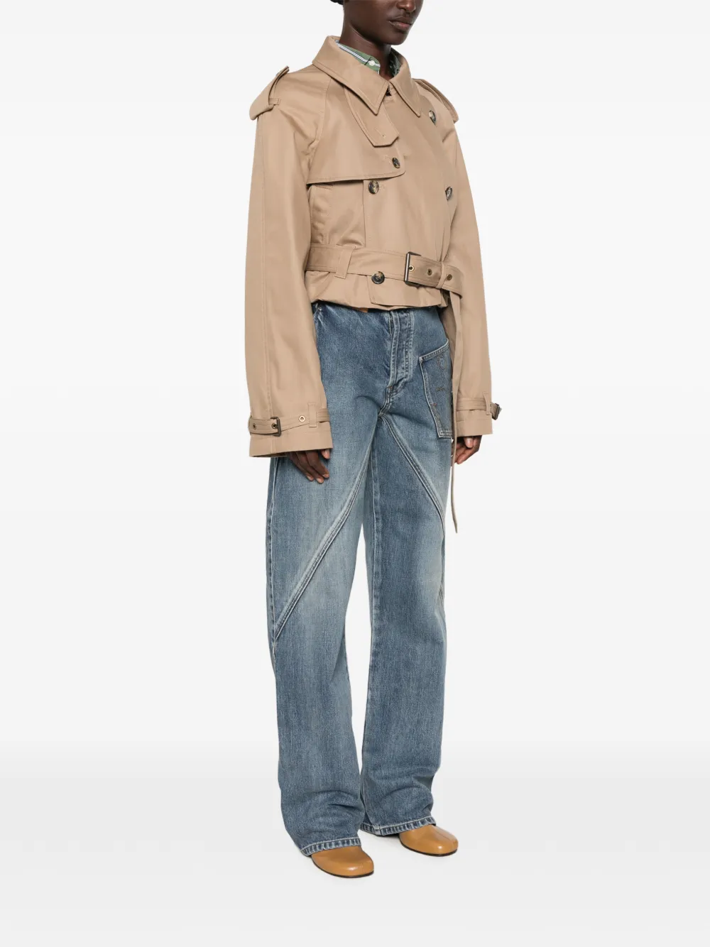 JW Anderson Jack met dubbele rij knopen Beige