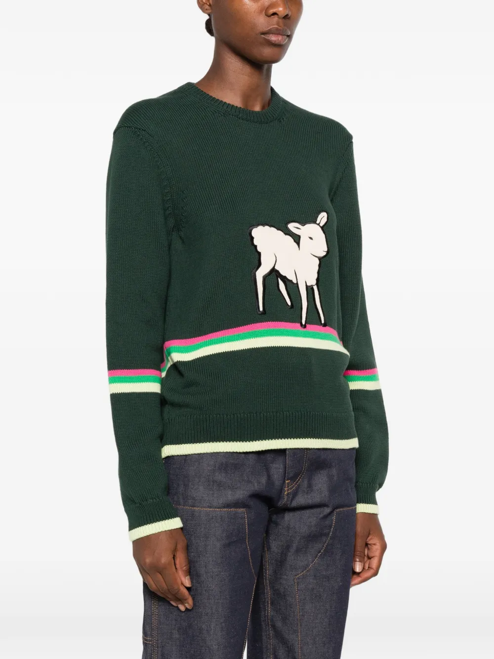 JW Anderson Trui met schaap-print Groen