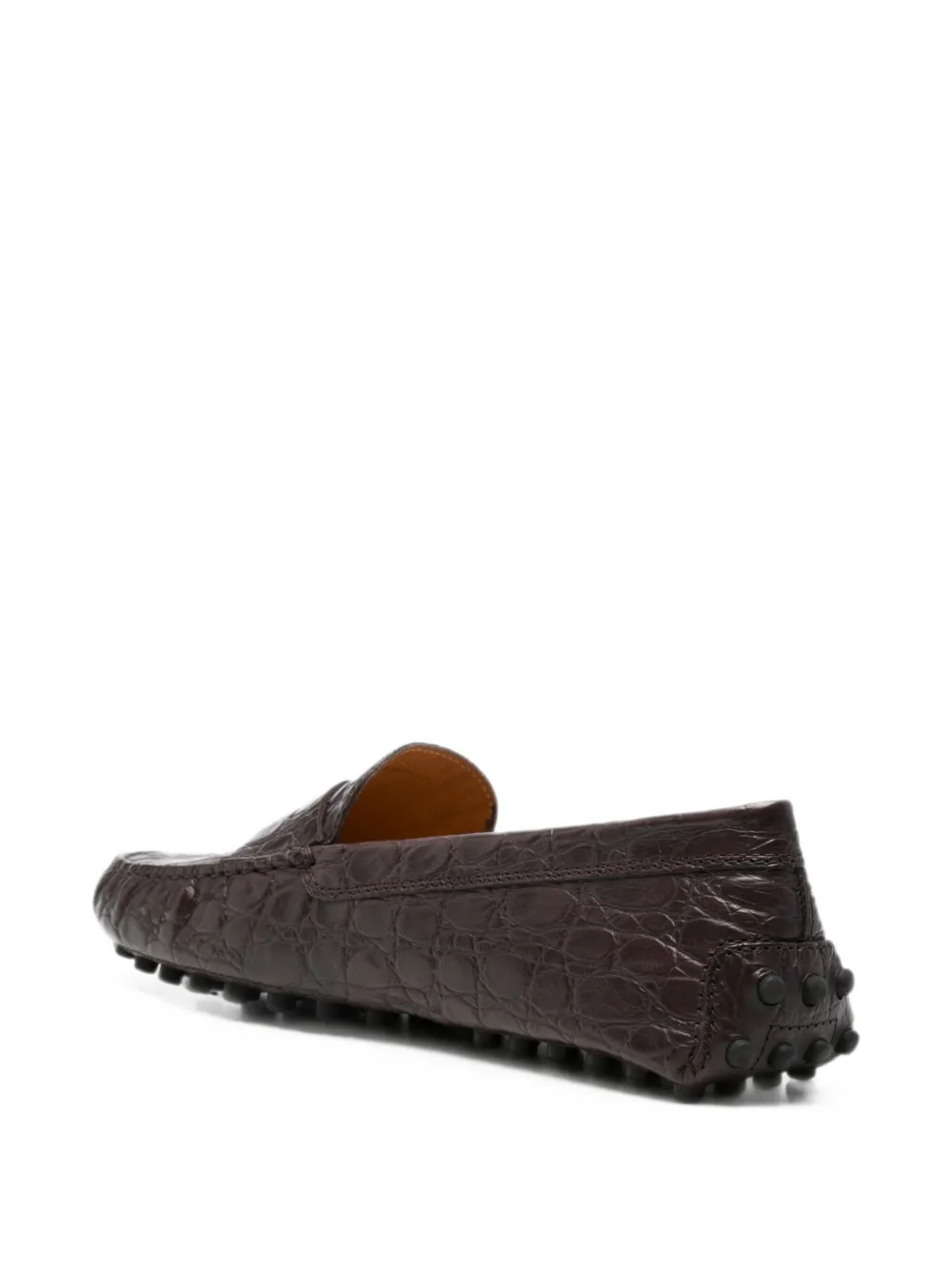 Tod's Gommino 22L croc-effect leather loafers Bruin