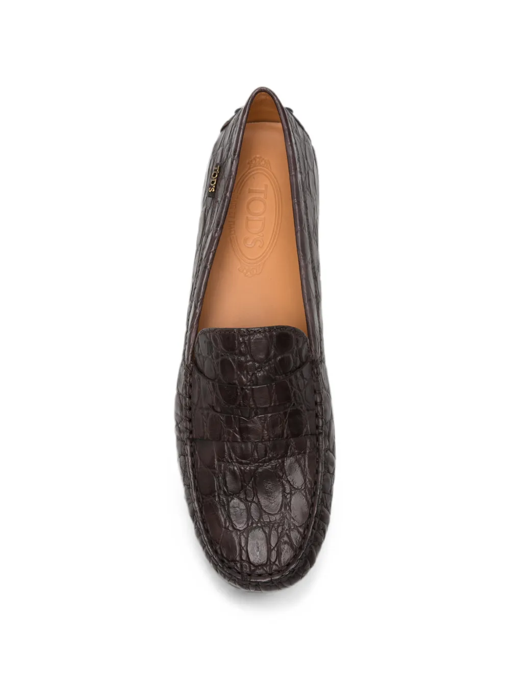 Tod's Gommino 22L croc-effect leather loafers Bruin