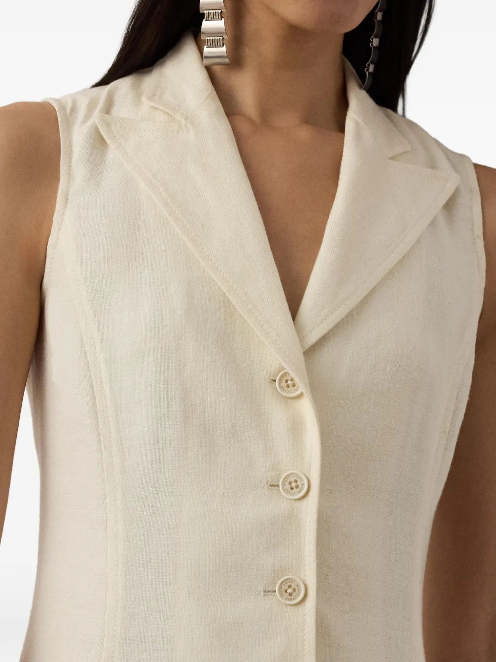 Ralph Lauren Collection Kensley midi-jurk Beige