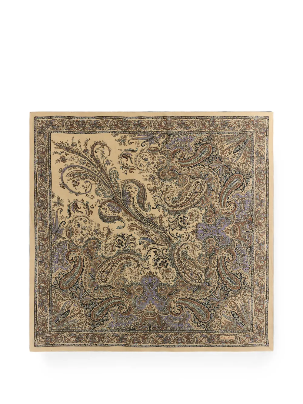 Ralph Lauren Collection Paisley-print crepe de chine scarf - Nude