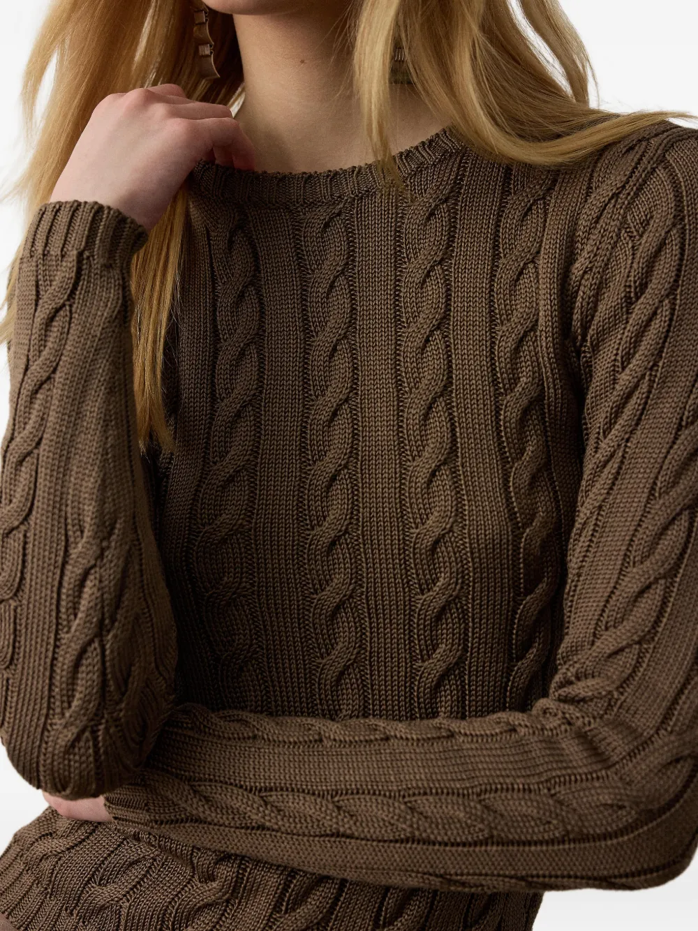 Ralph Lauren Collection Kabelgebreide trui Bruin