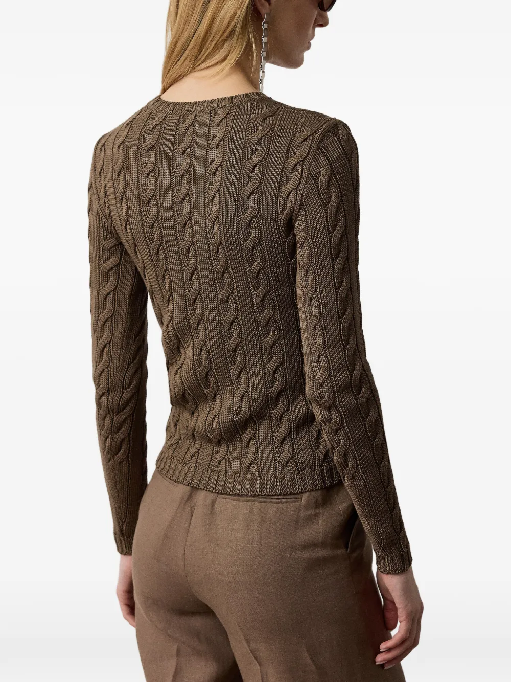 Ralph Lauren Collection Kabelgebreide trui Bruin