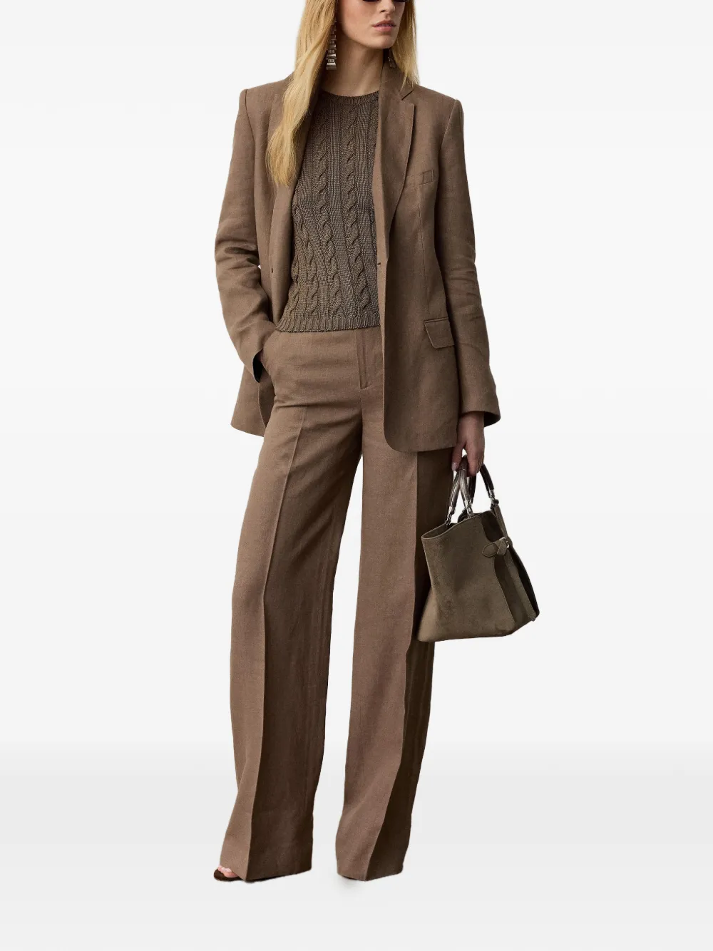 Ralph Lauren Collection Kabelgebreide trui Bruin