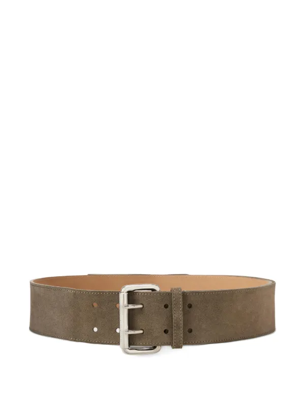 Ralph Lauren Collection Double-prong Suede Belt in Brown
