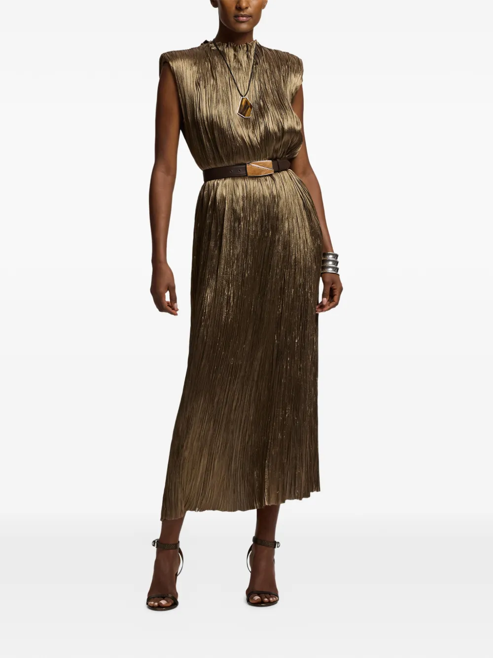 Ralph Lauren Collection Leren riem Bruin