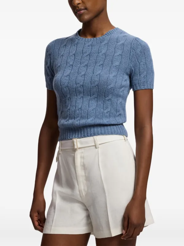 Ralph Lauren Collection ケーブルニット ショートスリーブセーター
