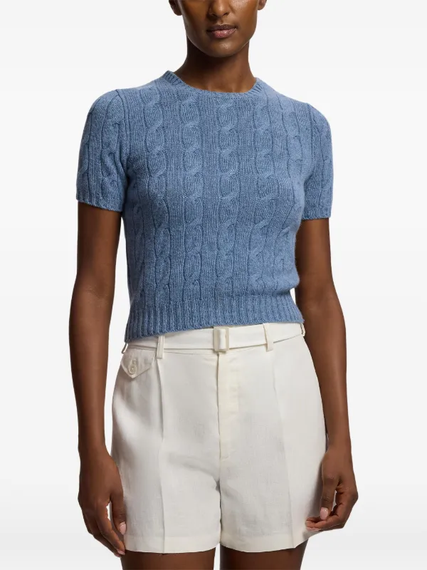 Ralph Lauren Collection ケーブルニット ショートスリーブセーター