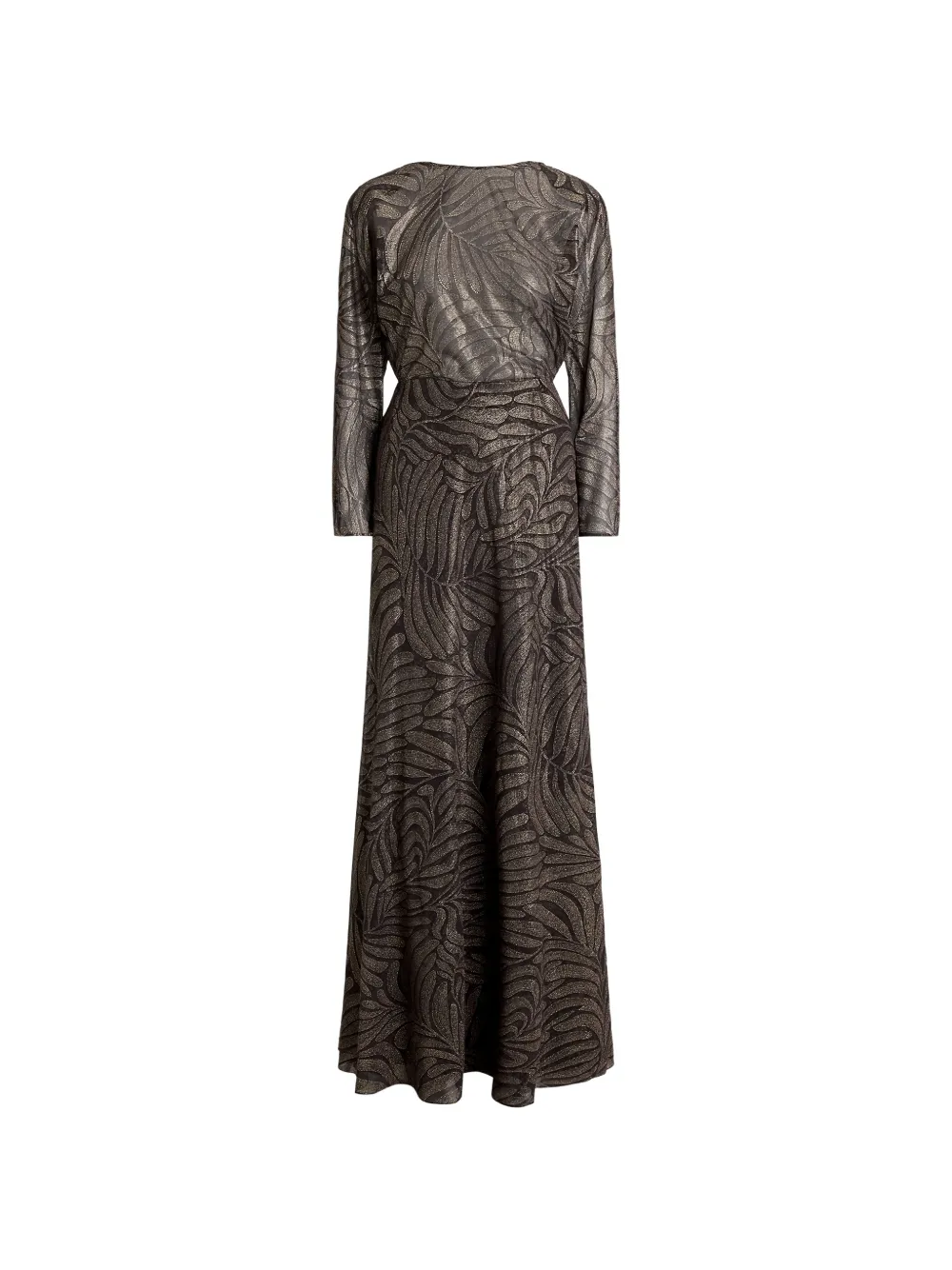 Ralph Lauren Shannen V-neck Maxi Dress In Brown