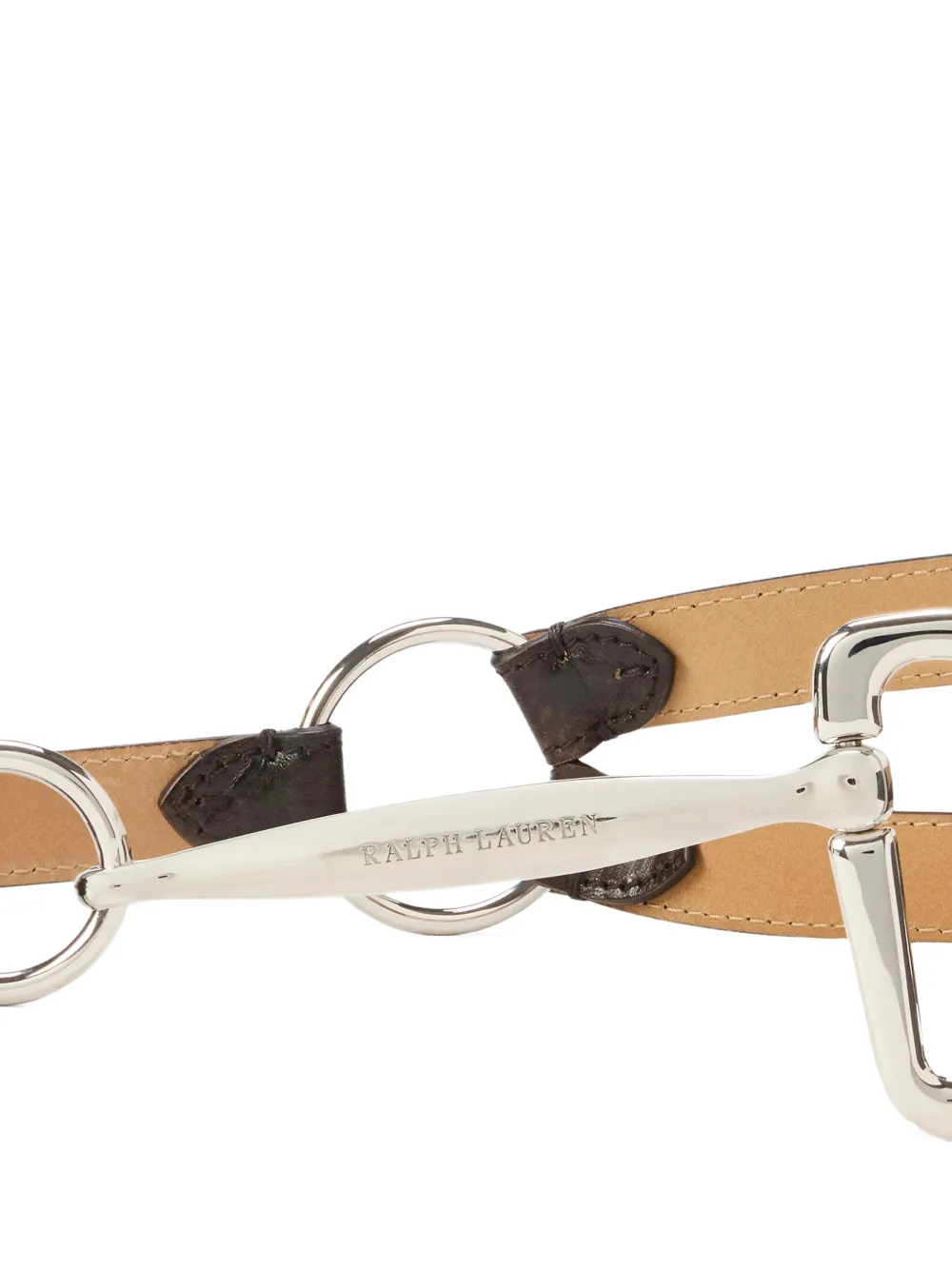 Ralph Lauren Collection Riem met horsebit-gesp Bruin