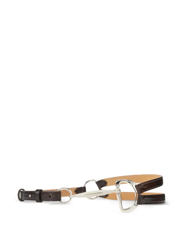 Ralph Lauren Collection Horse Bit-inspired Buckle Belt in Brown
