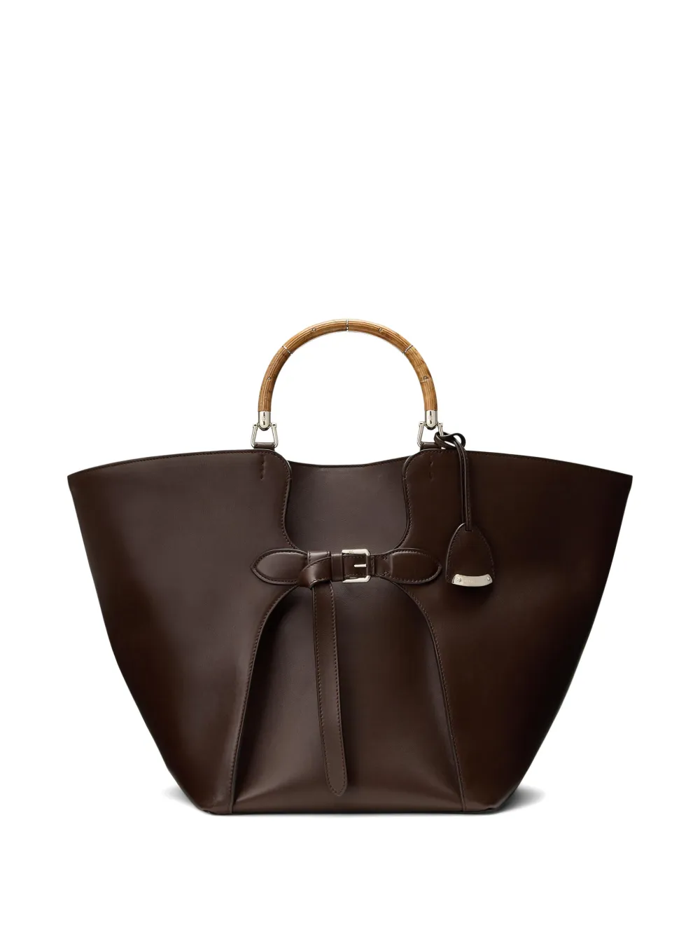 Ralph Lauren Collection The Ralph Burl shopper met houten handgreep Bruin