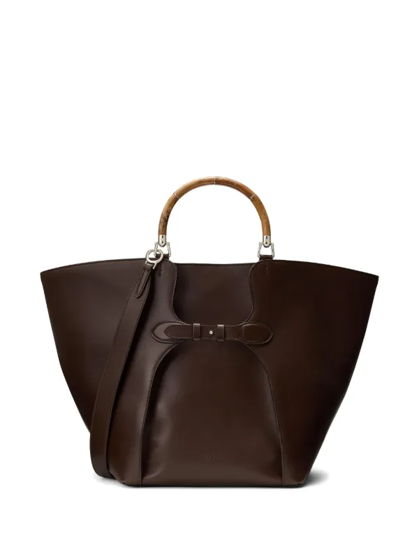 Ralph Lauren Collection The Ralph Burl Wood-handle Tote Bag in Brown