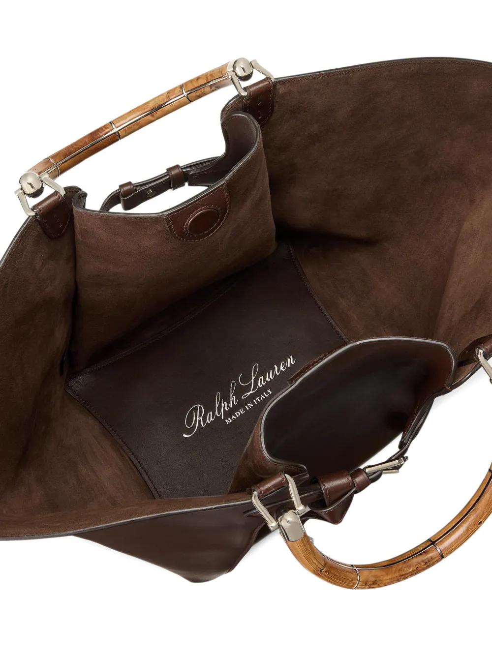 Ralph Lauren Collection The Ralph Burl shopper met houten handgreep Bruin