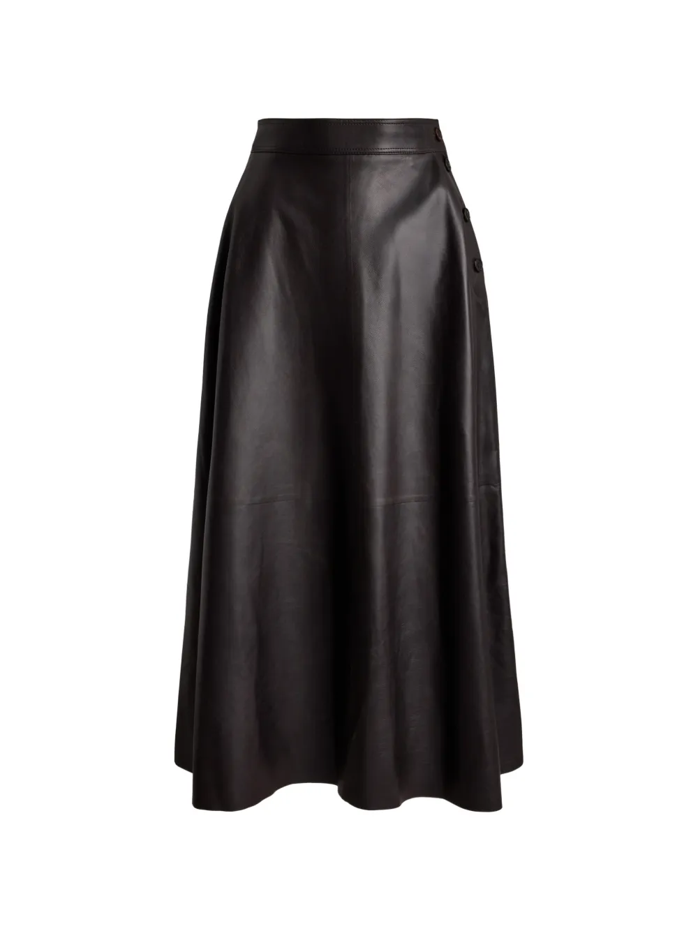 Ralph Lauren Collection Vickie Lederrock in A-Linie - Braun