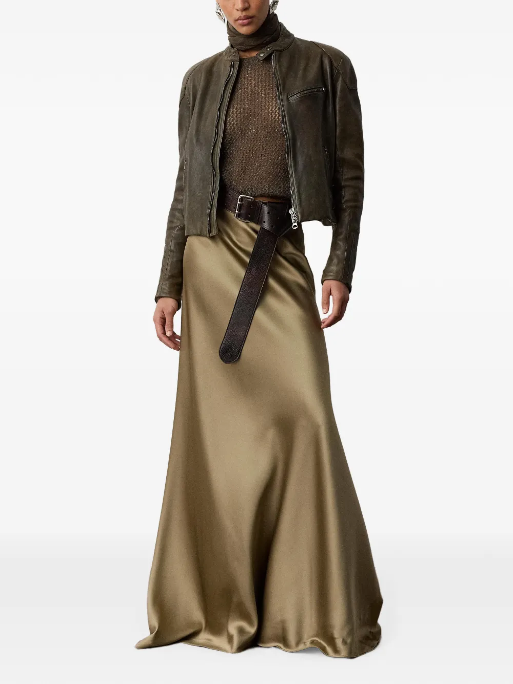 Ralph Lauren Collection Masina satijnen maxi-rok Goud