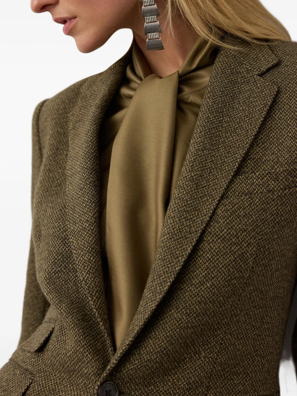 Ralph Lauren Collection Parker blazer met enkele rij knopen Groen