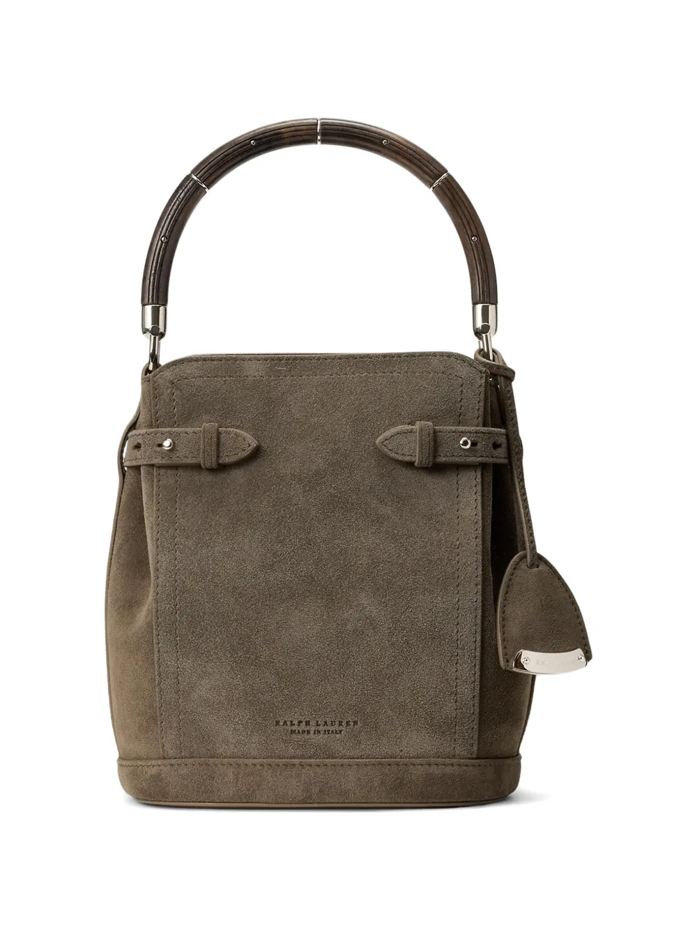 Ralph Lauren Collection Ralph Suede Bucket Bag in Brown, view 2