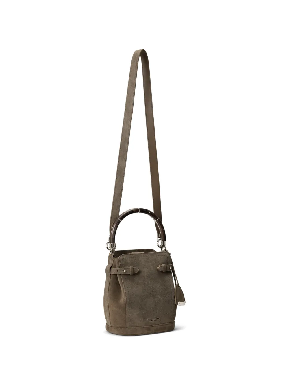 Ralph Lauren Collection Ralph Suede Bucket Bag in Brown, view 4