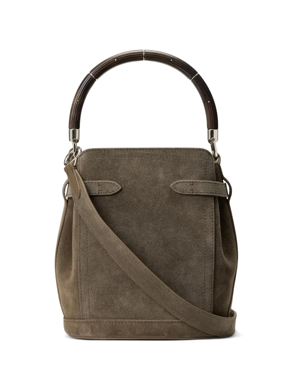 Ralph Lauren Collection Ralph Suede Bucket Bag in Brown, view 3