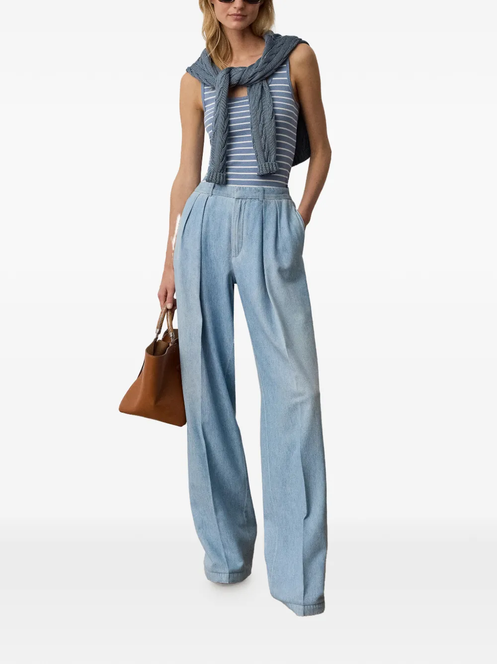 Ralph Lauren Collection Ellis gestreepte tanktop Blauw