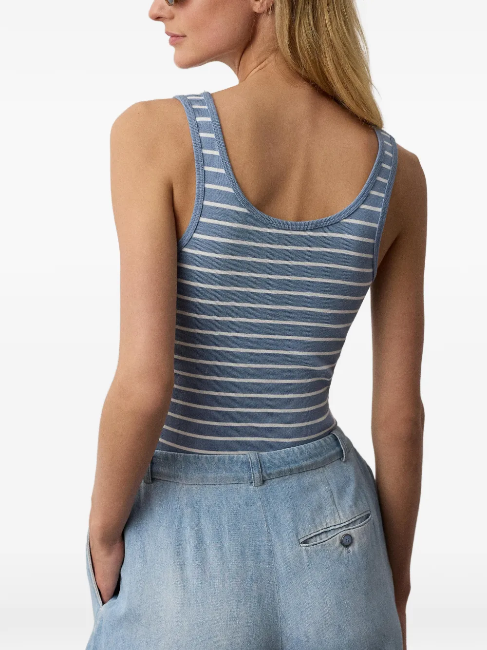 Ralph Lauren Collection Ellis gestreepte tanktop Blauw