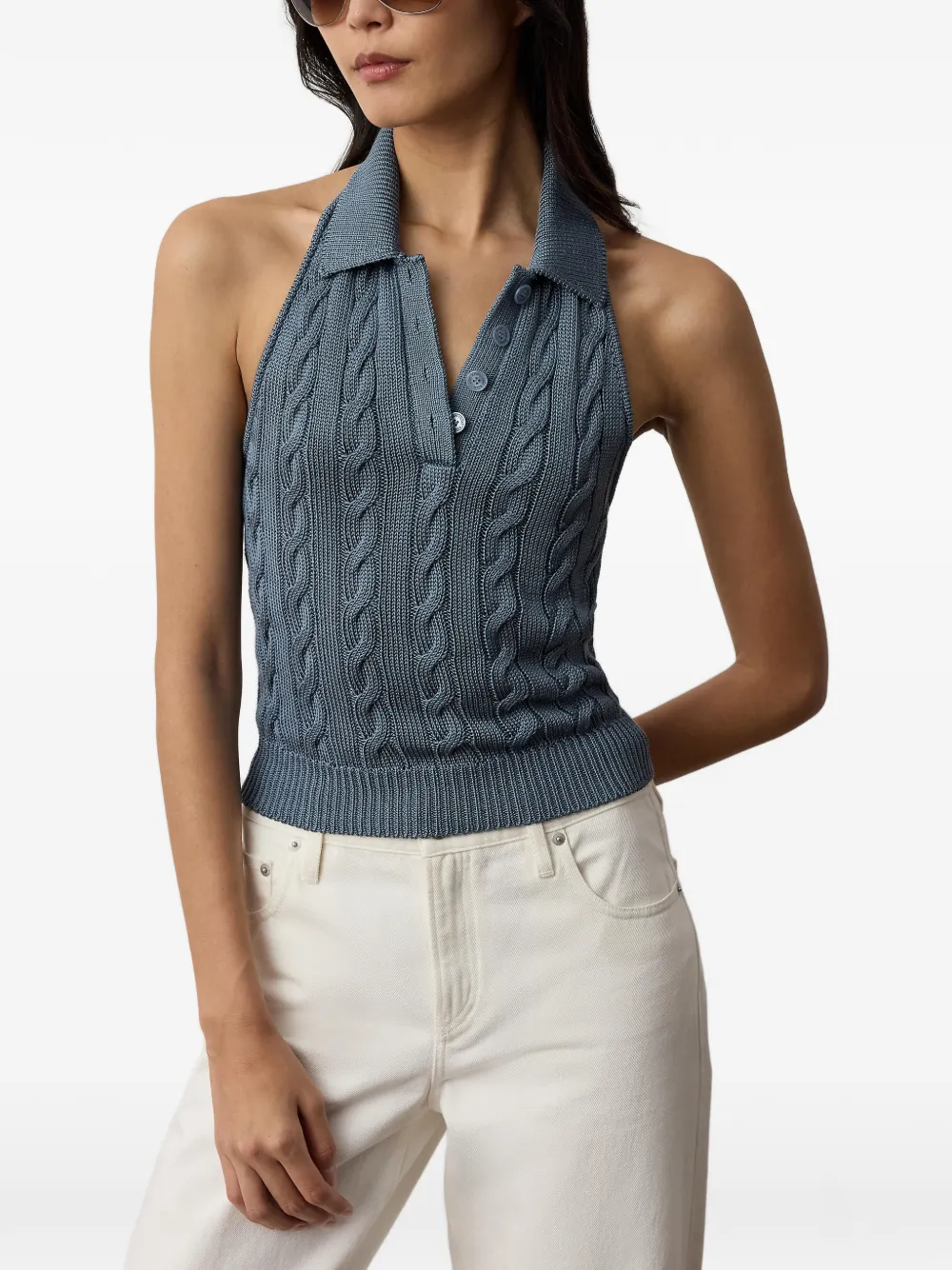 Ralph Lauren Collection Kabelgebreide trui Blauw