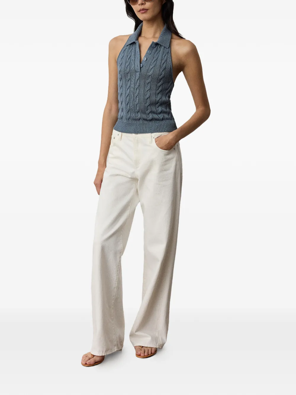 Ralph Lauren Collection Kabelgebreide trui Blauw