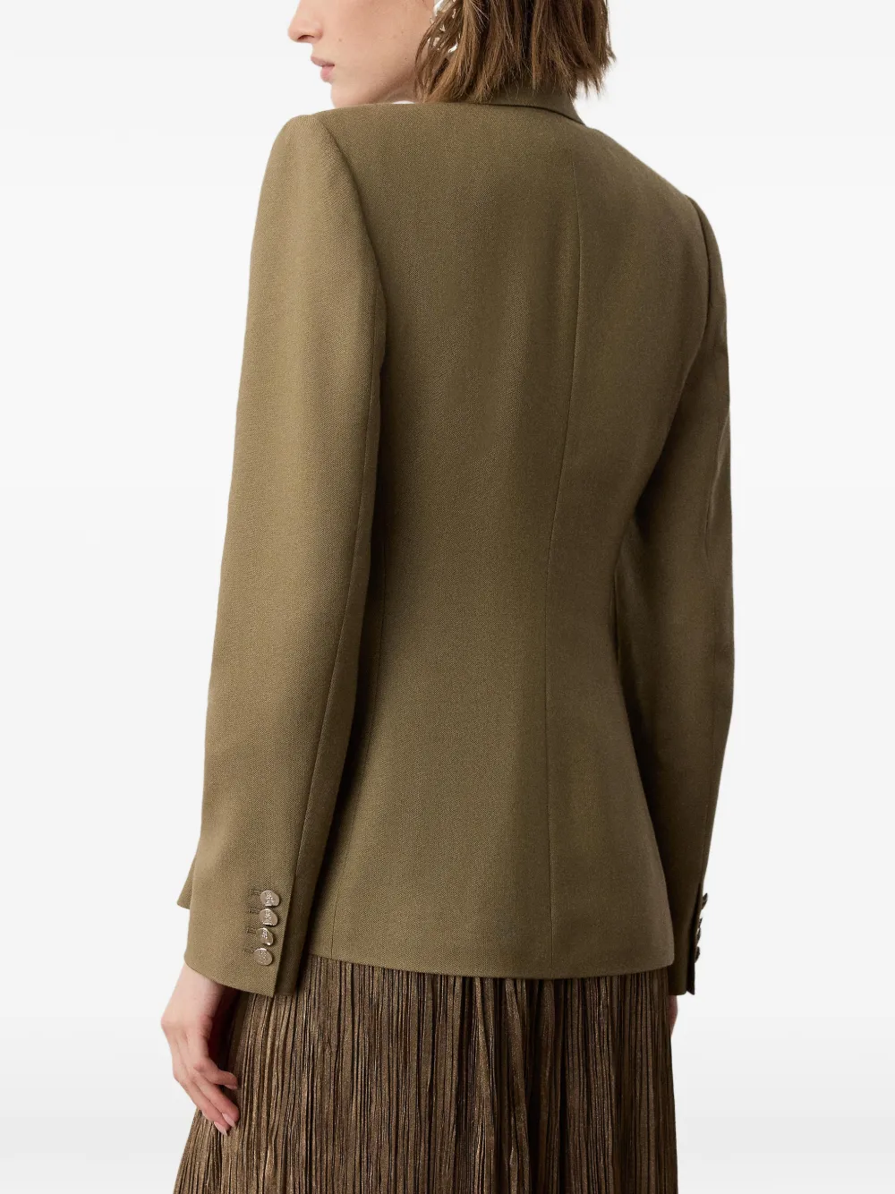 Ralph Lauren Collection Camden kasjmier jack met dubbele rij knopen Groen
