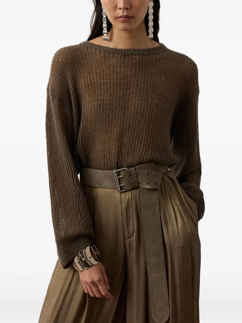 Ralph Lauren Collection Trui met ronde hals Bruin