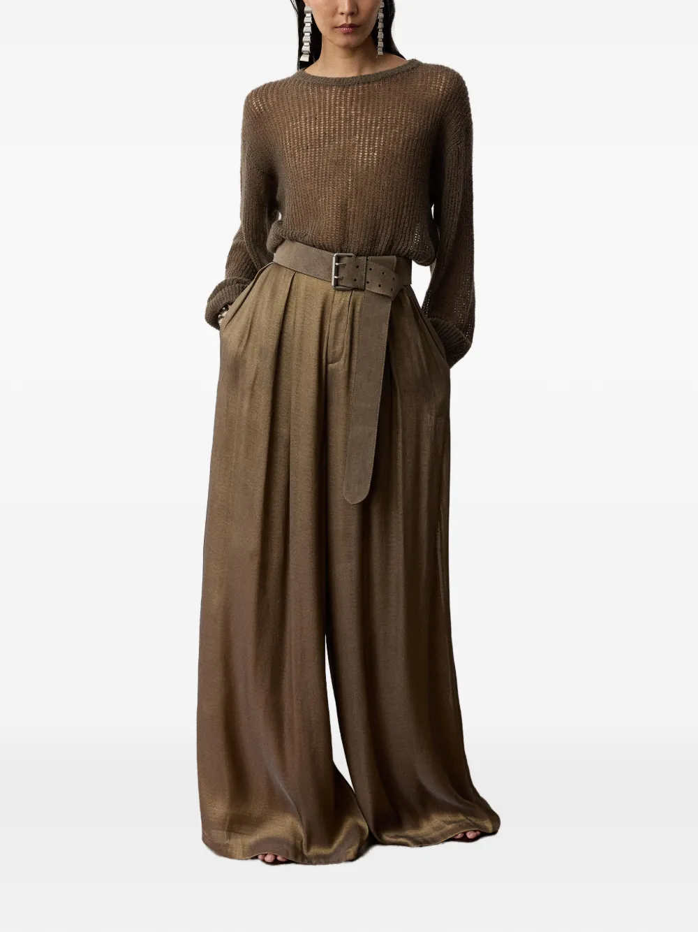 Ralph Lauren Collection Trui met ronde hals Bruin