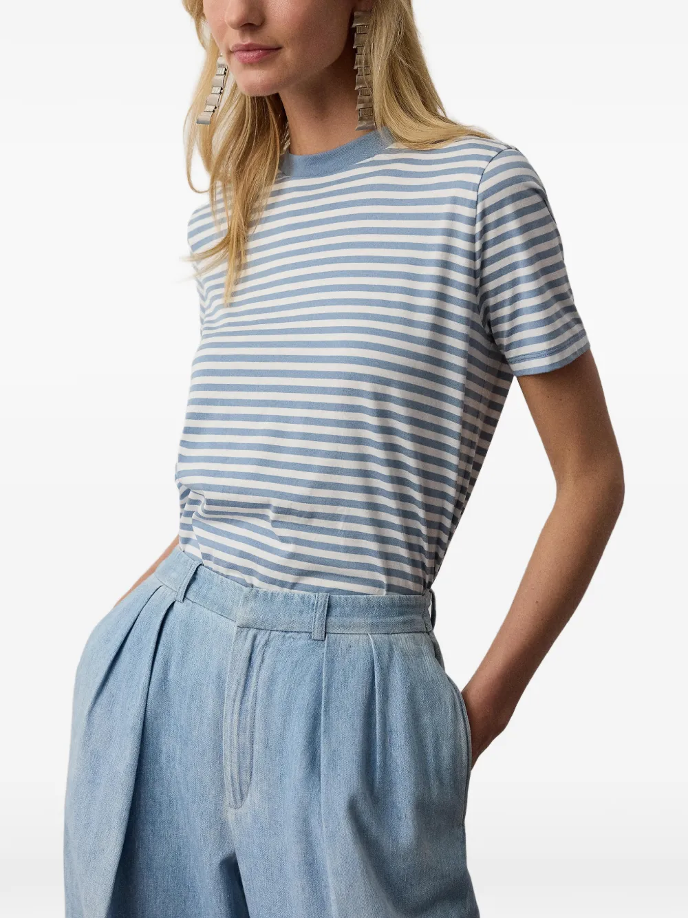 Ralph Lauren Collection Gestreept T-shirt Blauw