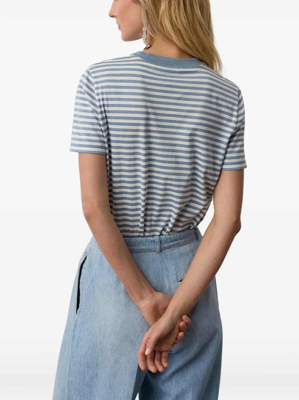Ralph Lauren Collection Gestreept T-shirt Blauw